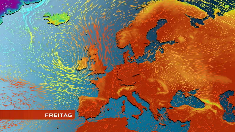 Der Strömungsfilm für Europa Mildere Luft kann sich nicht durchsetzen