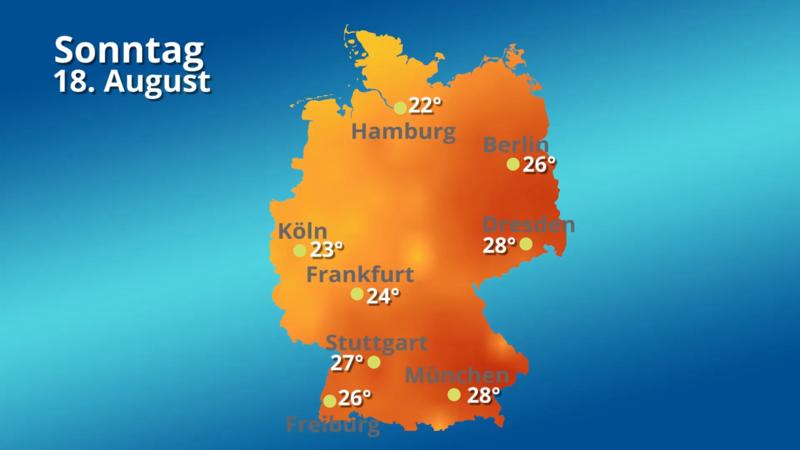 Die Höchstwerte für 14 Tage Kurzes Sommer-Comeback am Wochenende