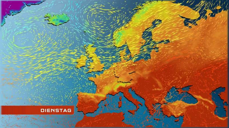 Strömungsfilm Europa für 5 Tage Luftmassengrenze verdirbt dem Süden den Spaß