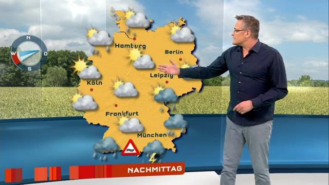 Der Wetterbericht Oft freundlich, aber kräftiger Regen im Süden