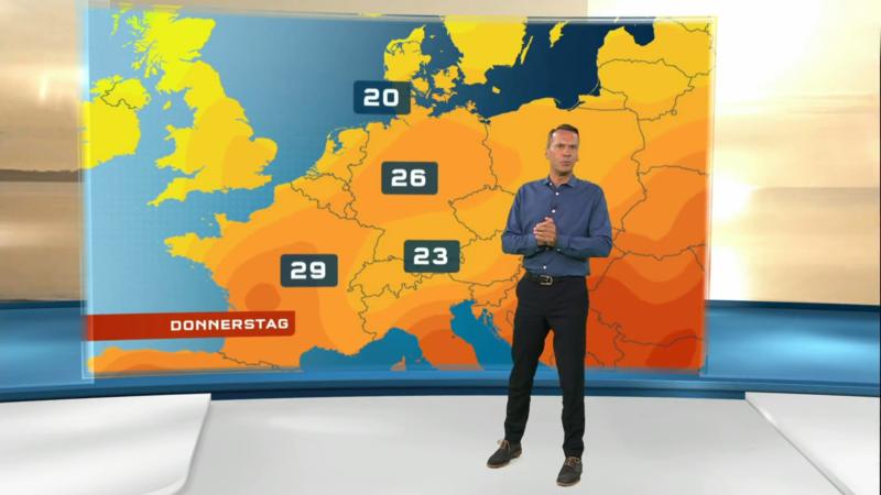 Der Wetterbericht Es wird wärmer und wärmer