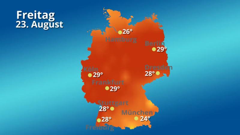 Der Temperaturfilm für 14 Tage Es wird wärmer und wärmer