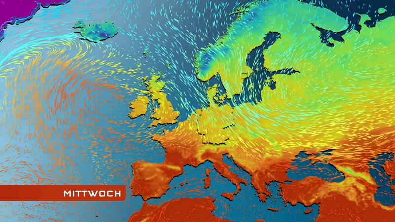 Der Strömungsfilm für Europa Temperatursturz kommt mit viel Wind