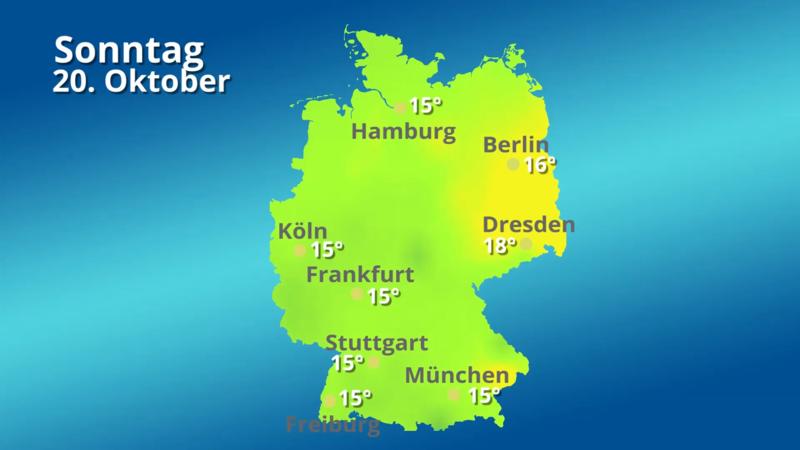 Die Höchstwerte für die nächsten 14 Tage Am Wochenende wird es deutlich kühler