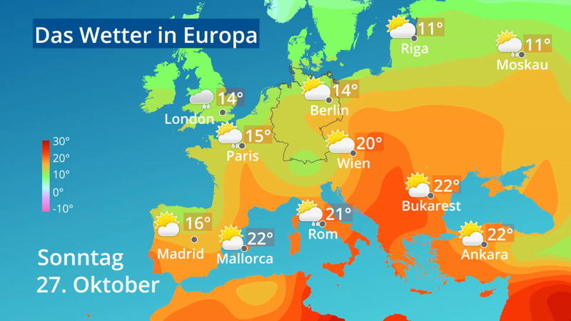 Der große Überblick für 10 Tage Wettervorhersage für Europa