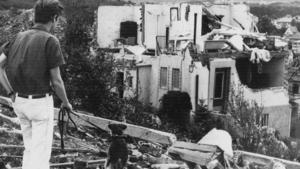 Am 10. Juli 1968 richtete ein Wirbelsturm großen Schaden an 
