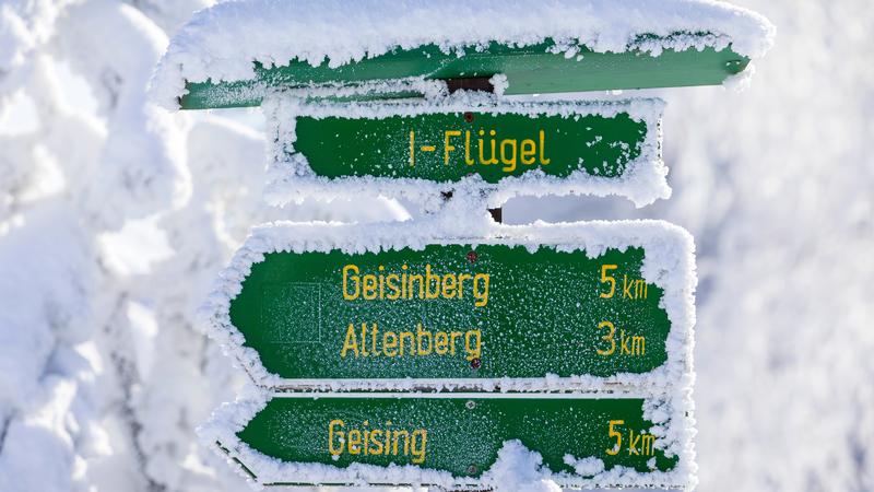 Winter im Erzgebirge.