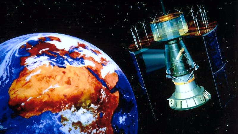 Der erste Meteosat-Wettersatellit der zweiten Generation schwebt im Weltall über dem afrikanischen Kontinent (undatiertes Handout). Die europäische Ariane-Rakete hat am Morgen des 29.8.2002 planmäßig um 0.46 Uhr MESZ vom Weltraumbahnhof Kourou in Fra