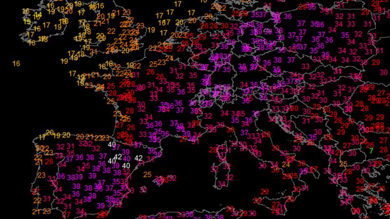 Hitzezunge von Spanien bis Polen.
