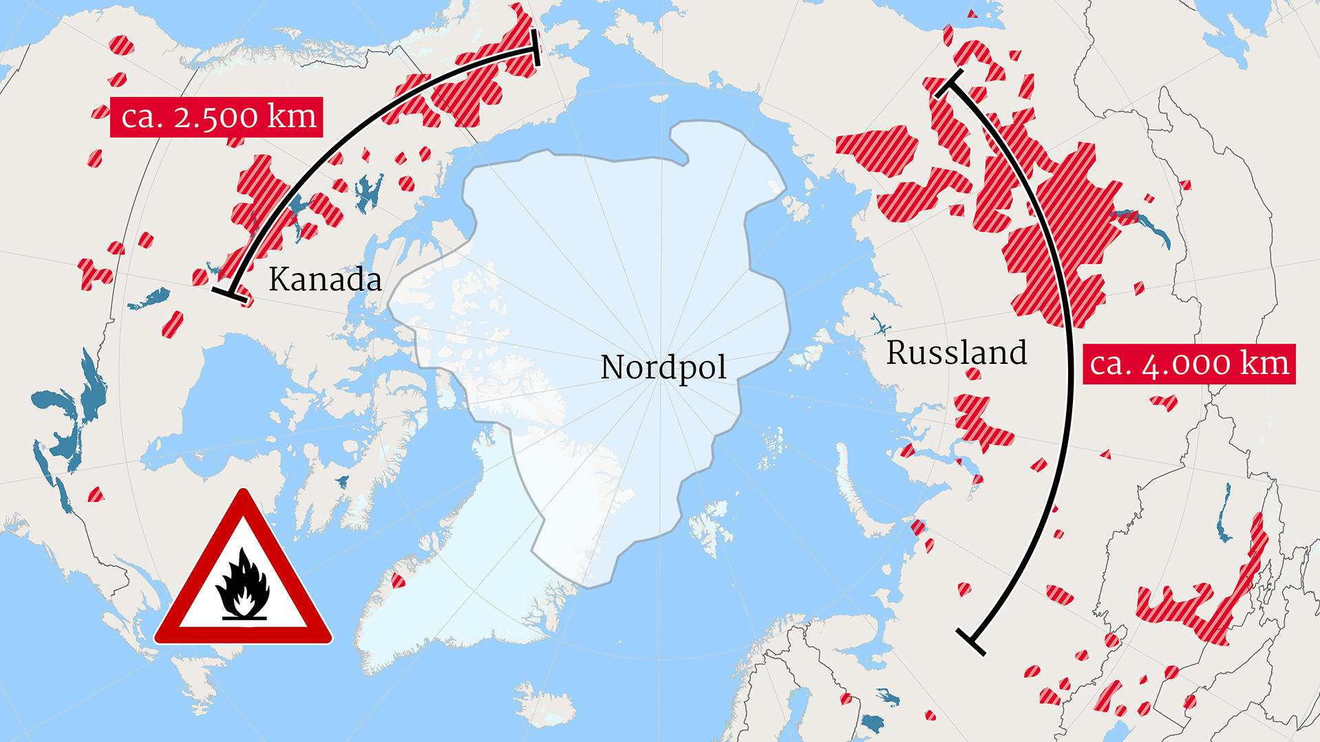 Die unglaubliche Ausmaße der Waldbrände am Nordpol