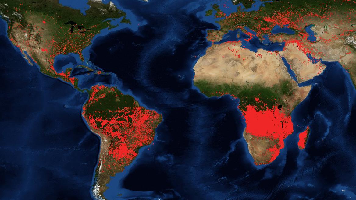 Feuerkarte der NASA zeigt, wo es neben dem Amazonas noch brennt - wetter.de