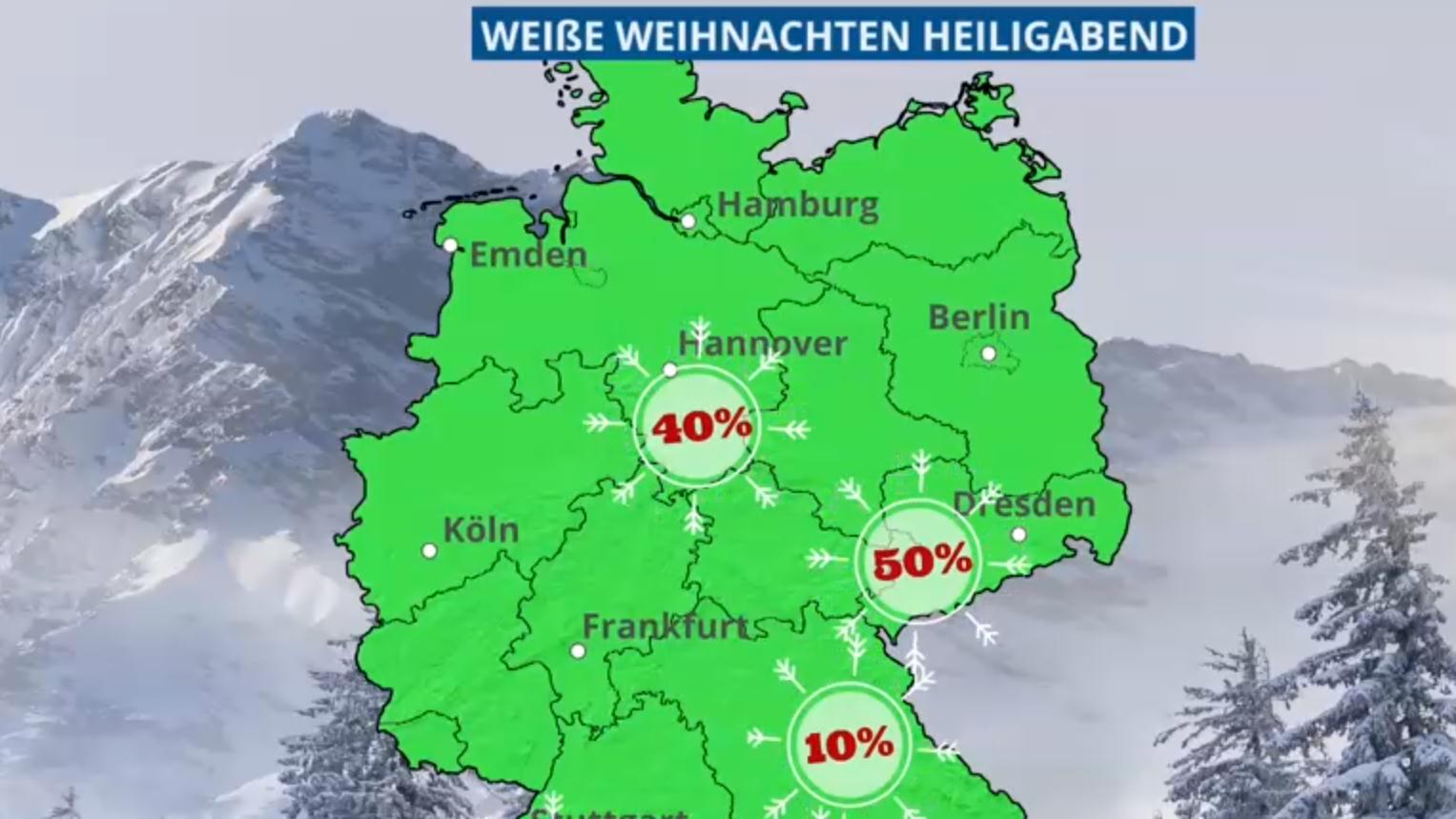 weisse weihnachten 2019 wo fallt in deutschland schnee an den feiertagen wetter de