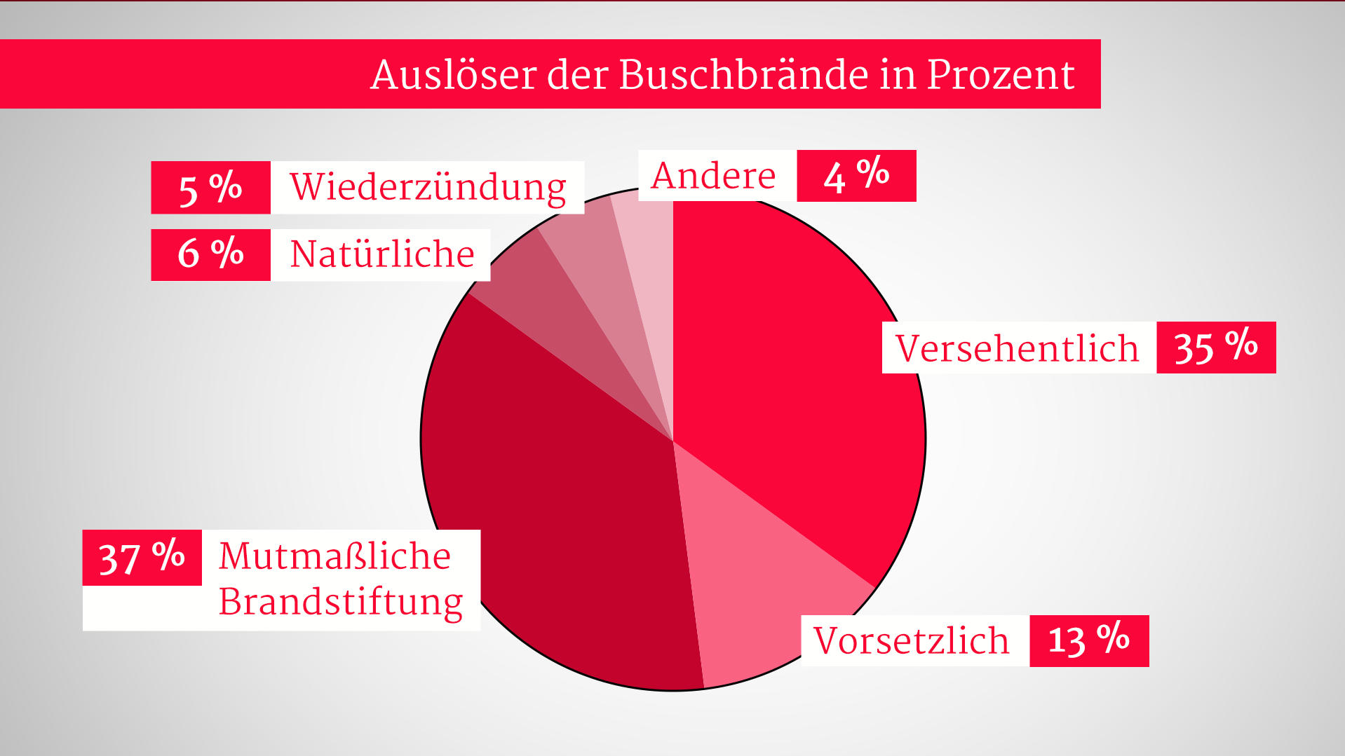 Gründe für die Buschbrände