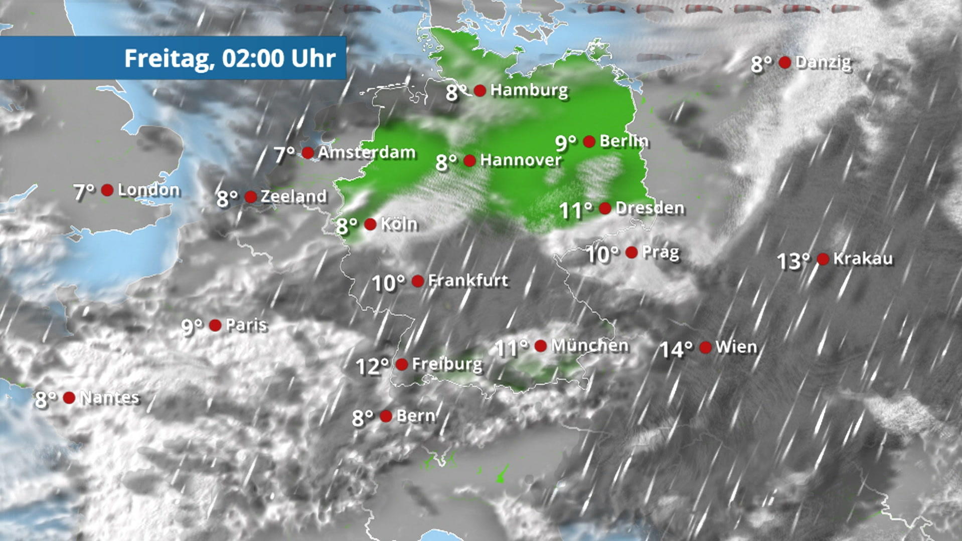 Der Regen Und Wolkenfilm Für Zwei Tage Ganz Deutschland