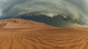 Thunderclouds in the desert during a storm