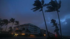 News Bilder des Tages August 2, 2020, West Palm Beach, Florida, USA: Palm trees blow in the winds from Tropical Storm Isaias before dawn on Palm Beach Sunday, Aug. 2, 2020. West Palm Beach USA - ZUMAp77_ 20200802_zaf_p77_006 Copyright: xLannisxWatersx