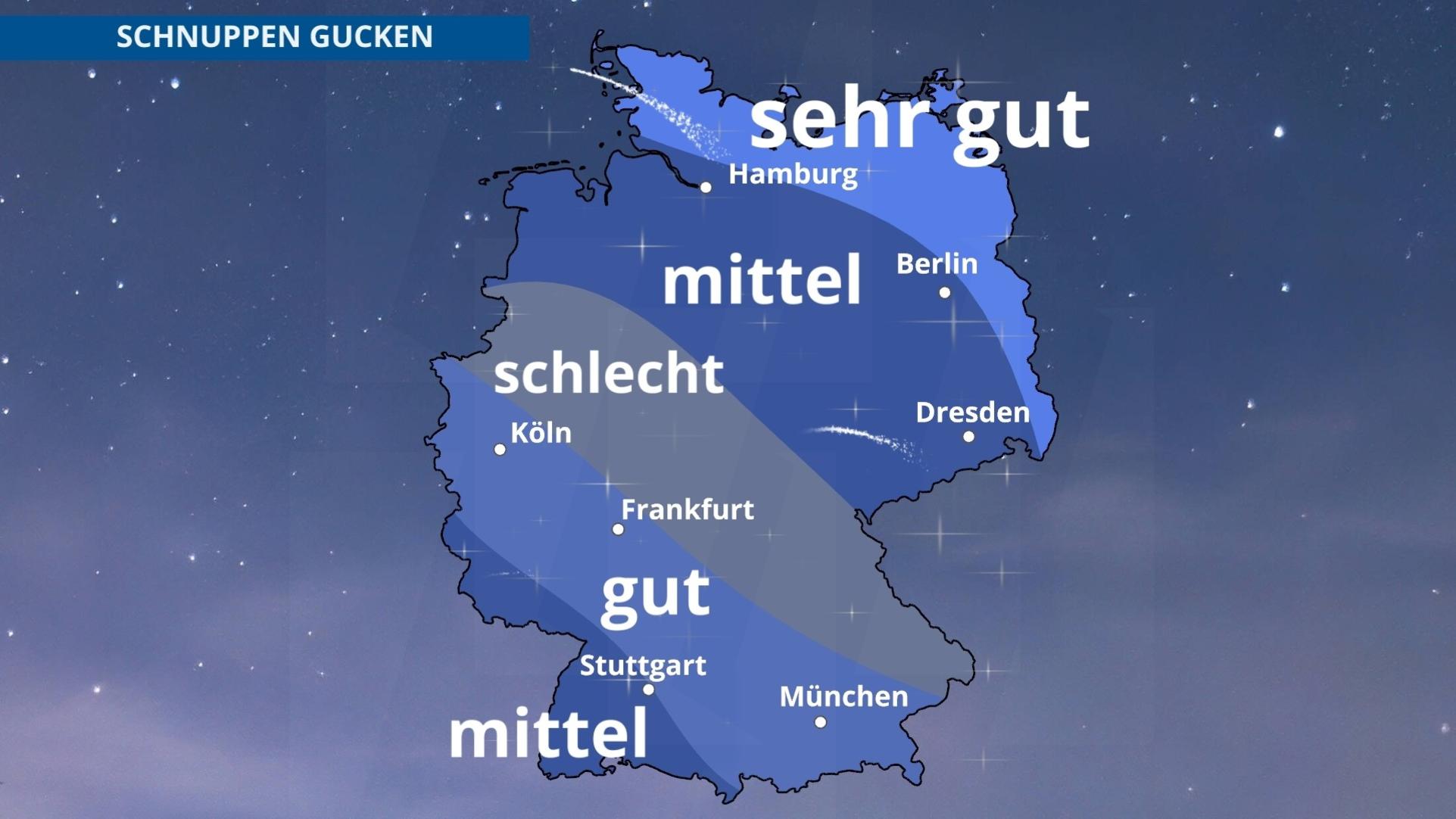 Perseiden-Wetterprognose: Wann und wo Sie den ...