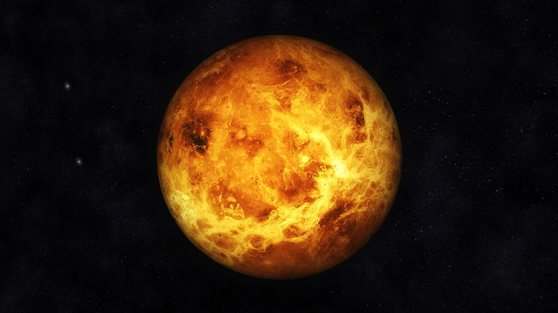 Die Venus ist der zweite Planet in unserem Sonnensystem.