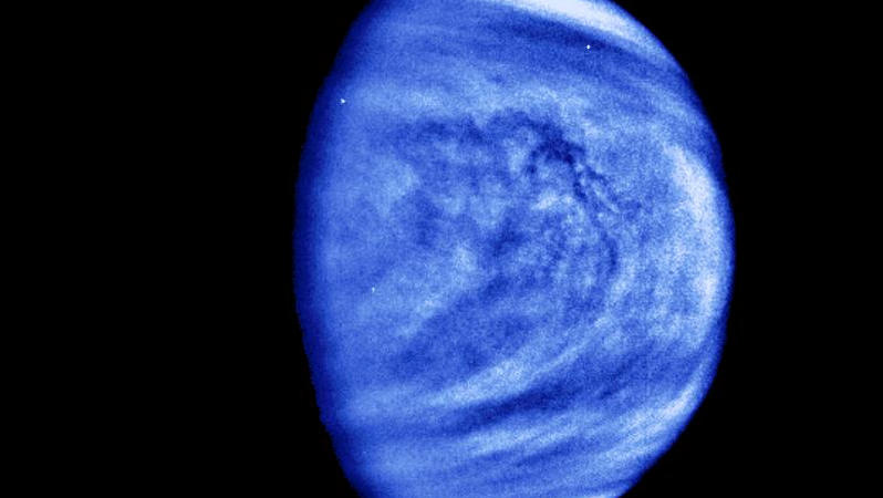 The planet Venus is seen in this photograph taken by the Galileo spacecraft?s Solid State Imaging System on February 14, 1990. Picture taken February 14, 1990.   NASA/JPL via REUTERS.  THIS IMAGE HAS BEEN SUPPLIED BY A THIRD PARTY.
