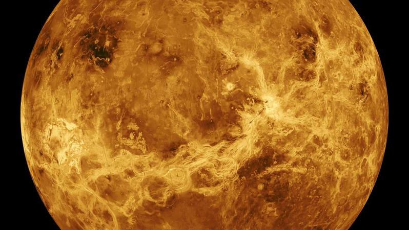 ARCHIV - 01.01.2017, ---: HANDOUT - Blick auf die Venus (undatiertes Handout). (Zu dpa "Bremer Raumfahrtunternehmen: Venus-Mission wäre sinnvoll") Foto: NASA/JPL/dpa - ACHTUNG: Nur zur redaktionellen Verwendung im Zusammenhang mit der aktuellen Beric
