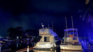 Vessels secured with ropes are seen ahead of Cyclone Yasa at Royal Suva Yacht Club in Suva, Fiji December 16, 2020, in this image obtained from social media. Patricia Mallam via REUTERSS THIS IMAGE HAS BEEN SUPPLIED BY A THIRD PARTY. MANDATORY CREDIT. NO RESALES. NO ARCHIVES
