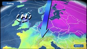 Am Freitag erleben wir einen Temperatursturz mit Schneeschauern und Frost vor allem im Süden Deutschlands.