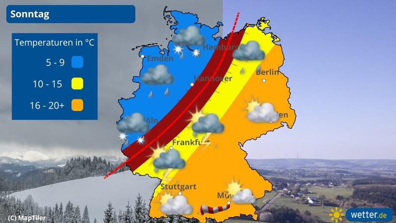 Das Wetter am Sonntag in Deutschland. Von sommerlichen Temperaturen bis Gewitter ist alles dabei.