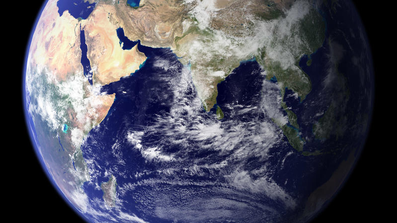 ARCHIV - 16.06.2016, ---: Eine NASA-Aufnahme zeigt die östliche Hemisphäre der Erdkugel. (zu dpa «Mond, Mars, Menschen - Wie Deutschland im Weltall punkten will» vom 31.01.2019) Foto: -/Nasa/Goddard Space Flight Center/dpa - ACHTUNG: Nur zur redaktio