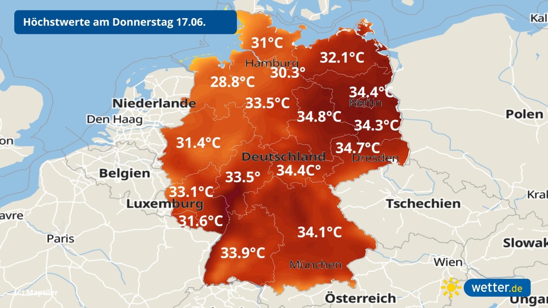 Hitzewelle 2021 Der Hitzefahrplan für Deutschland wetter.de