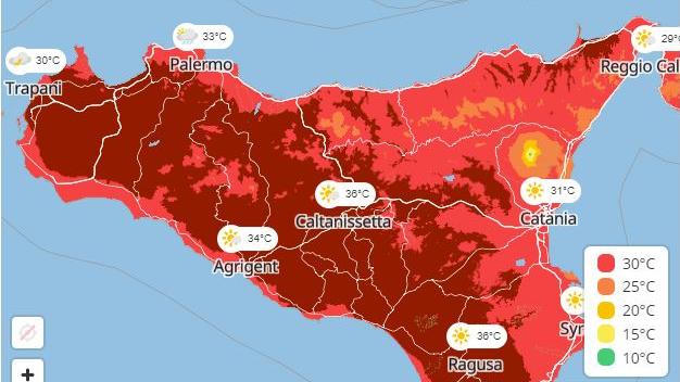 Hitze auf Sizilien und in Europa: Immer wieder über 40 Grad.