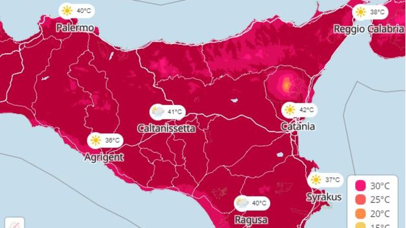 Die Hitzewelle in Italien ist auf dem Höhepunkt.