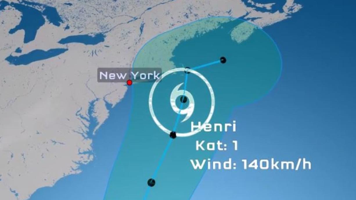 Hurrikan HENRI nimmt Kurs auf New York
