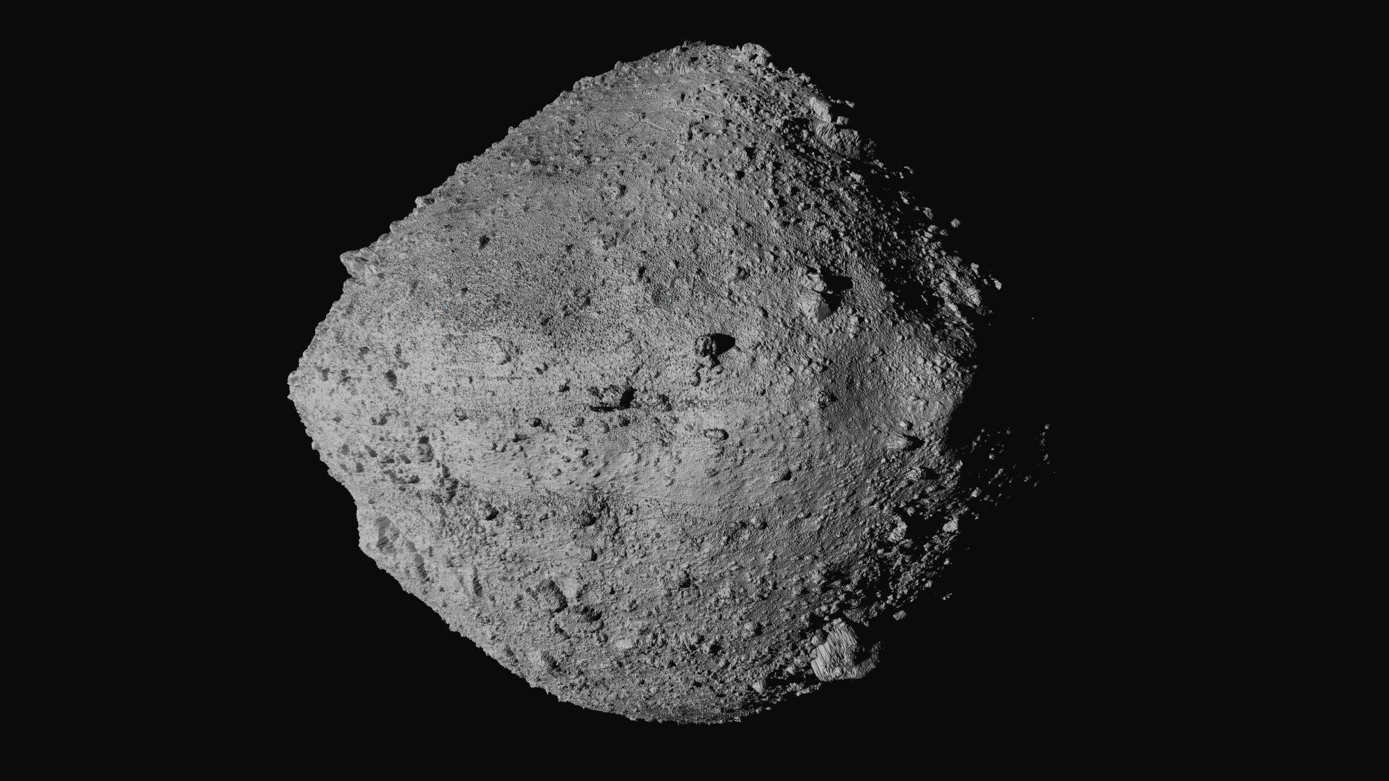 NASA Foto des Asteroiden Bennu von der Sonde OSIRIS-Rex aus gesehen. 