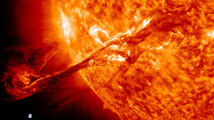 Sonneneruption, Solar Flare, Sonne. Plasma