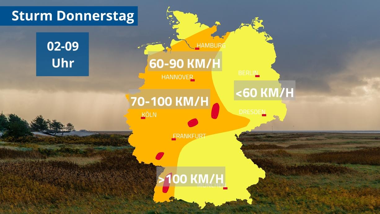 Ein Herbststurm trifft Deutschland. Die Bäume tragen noch viel Laub und sind deshalb anfällig für starken Wind. Es kann also durchaus gefährlich werden. Wir sagen wann und wo es besonders windig wird.