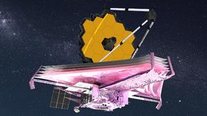 James-Webb-Teleskop schwebt im Weltall am Langrange-Punkt L2