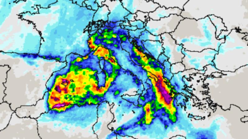 Regen am Mittelmeer