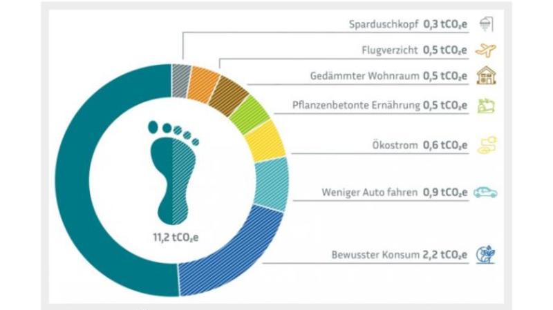 Sparduschkopf und Ökostrom sind zwei der sieben Big Points zur Reduzierung von CO2.