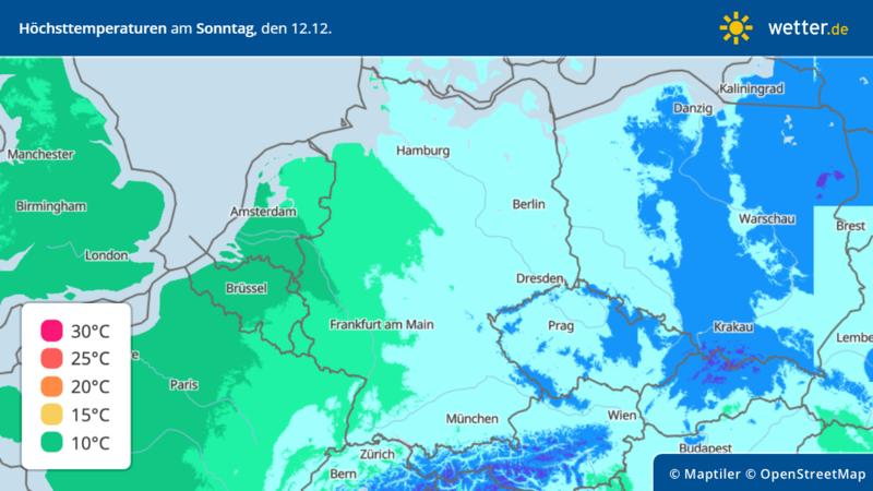 Die Temperaturen am 3. Advent sind nicht mehr überall wilnterlich.