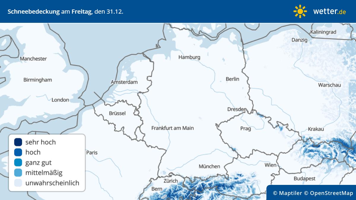 Bis Silvester schwindet der Schnee aus ganz Deutschland