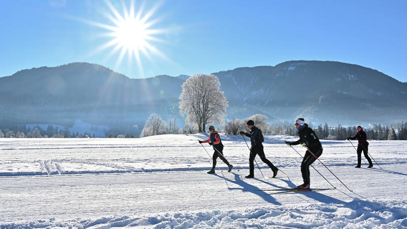 Ein Wintertraum nicht nur für Langläufer im oberbayerischen Wintersportort Reit im Winkl. 