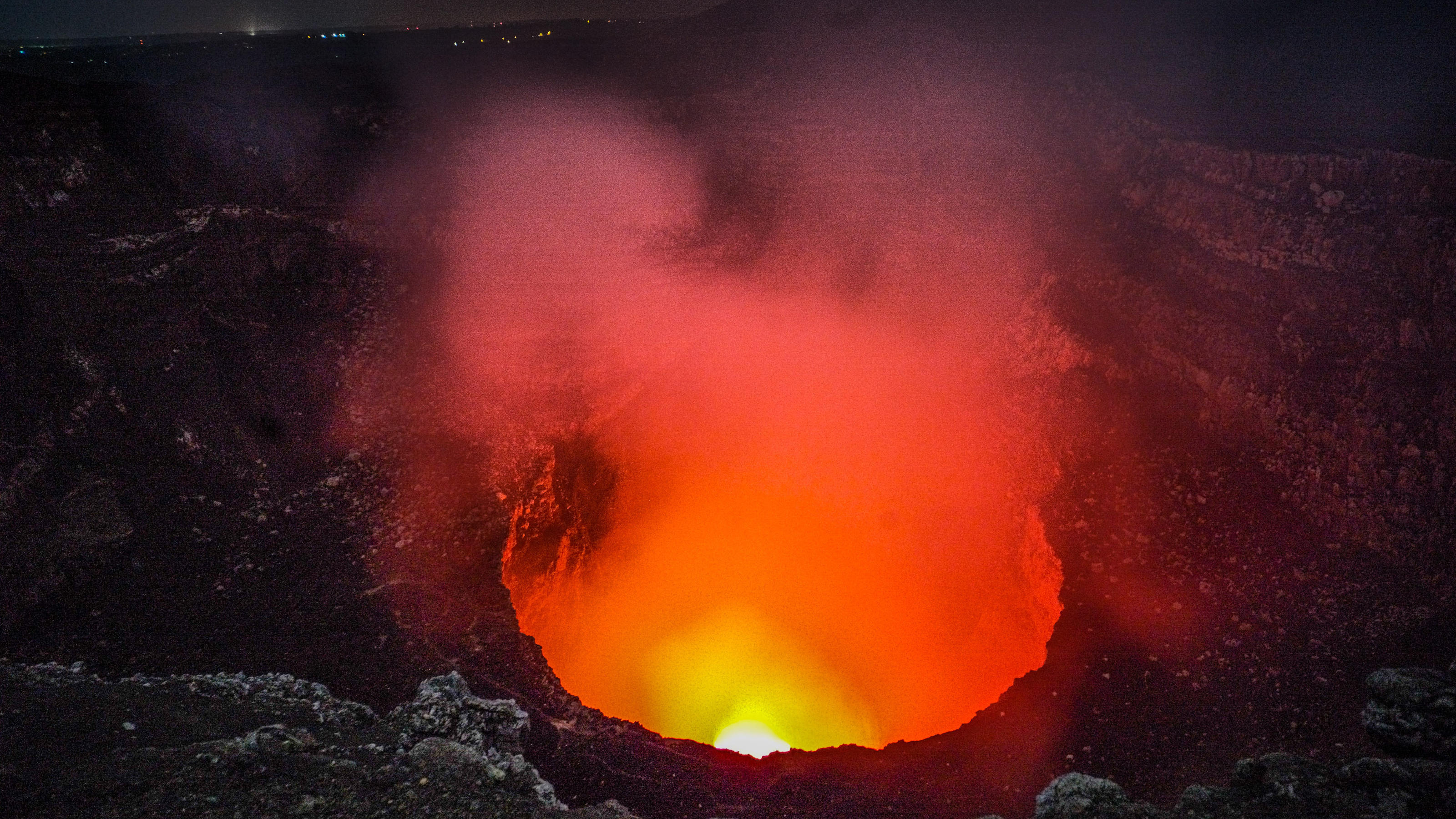 Der Santiago-Krater des Masaya-Vulkans.