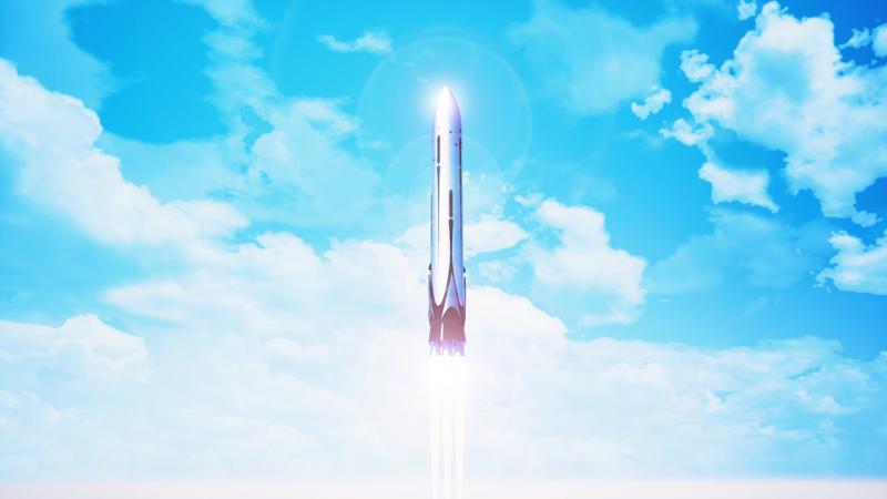 Eine Themis-Rakete startet in den Weltraum