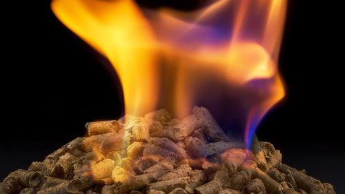 Brennende Holzpellets, Biogene Festbrennstoffe