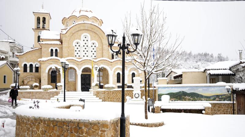 Schnee in Griechenland