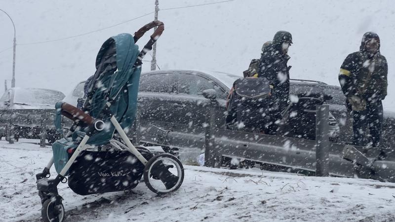 Winterwetter in der Ukraine