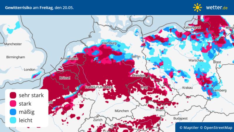 Unwetter-Fahrplan Deutschland: Gewitter Mit Starkregen, Hagel ...