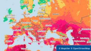 Höchsttemperaturen am Mittelmeer für Mittwoch, 1. Juni