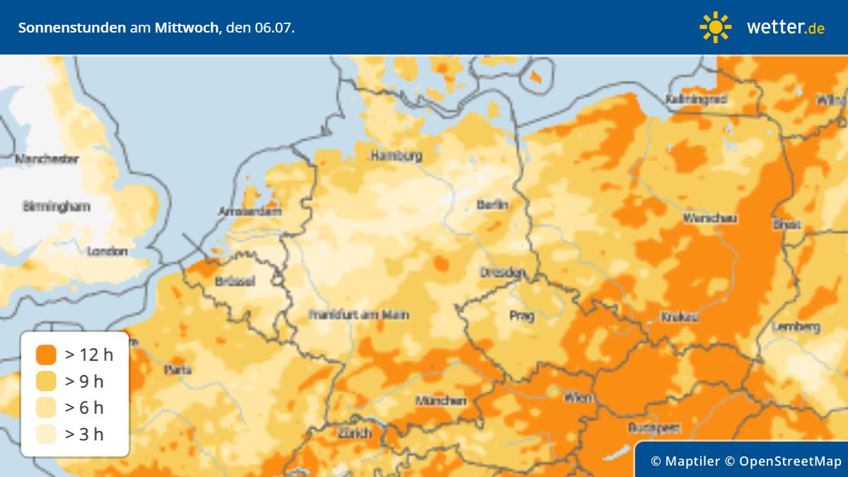 Sonnenstunden am 6.7.2022