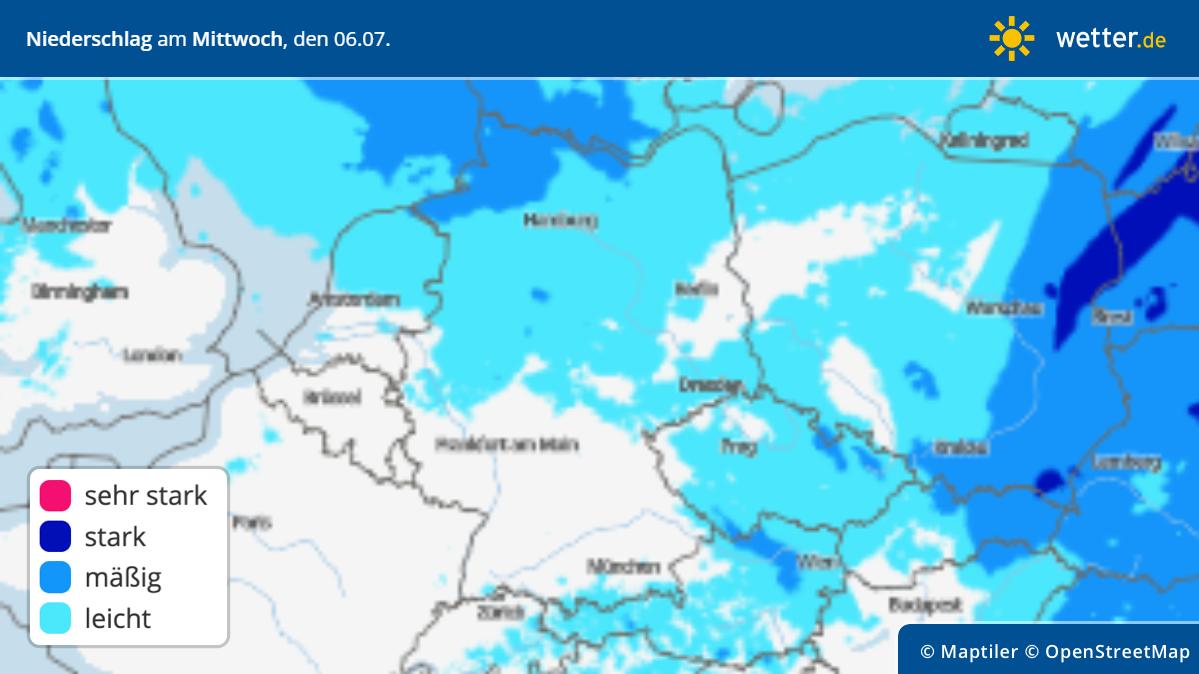 Regenprognose für Deutschland